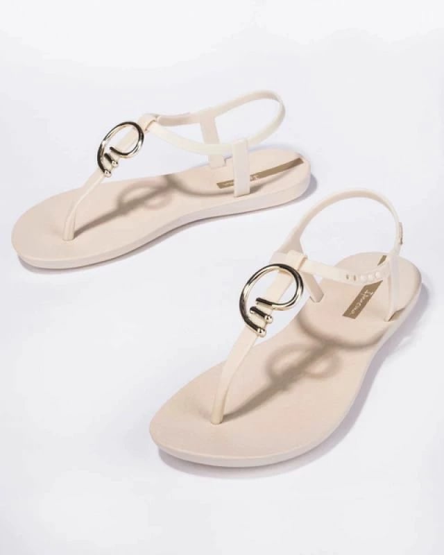 Sandale për femra Ipanema, bezhë me ari