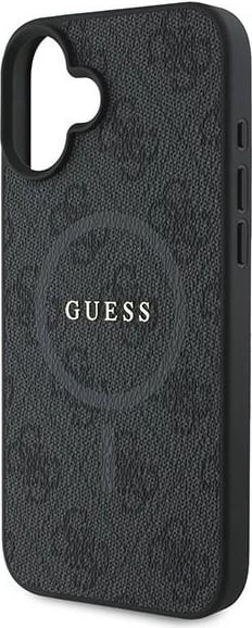 Mbështjellës Guess 4G Ring Classic Logo MagSafe për iPhone 16 Plus, i zi Mbështjellës Guess 4G Ring Classic Logo MagSafe për iPhone 16 Plus, i zi