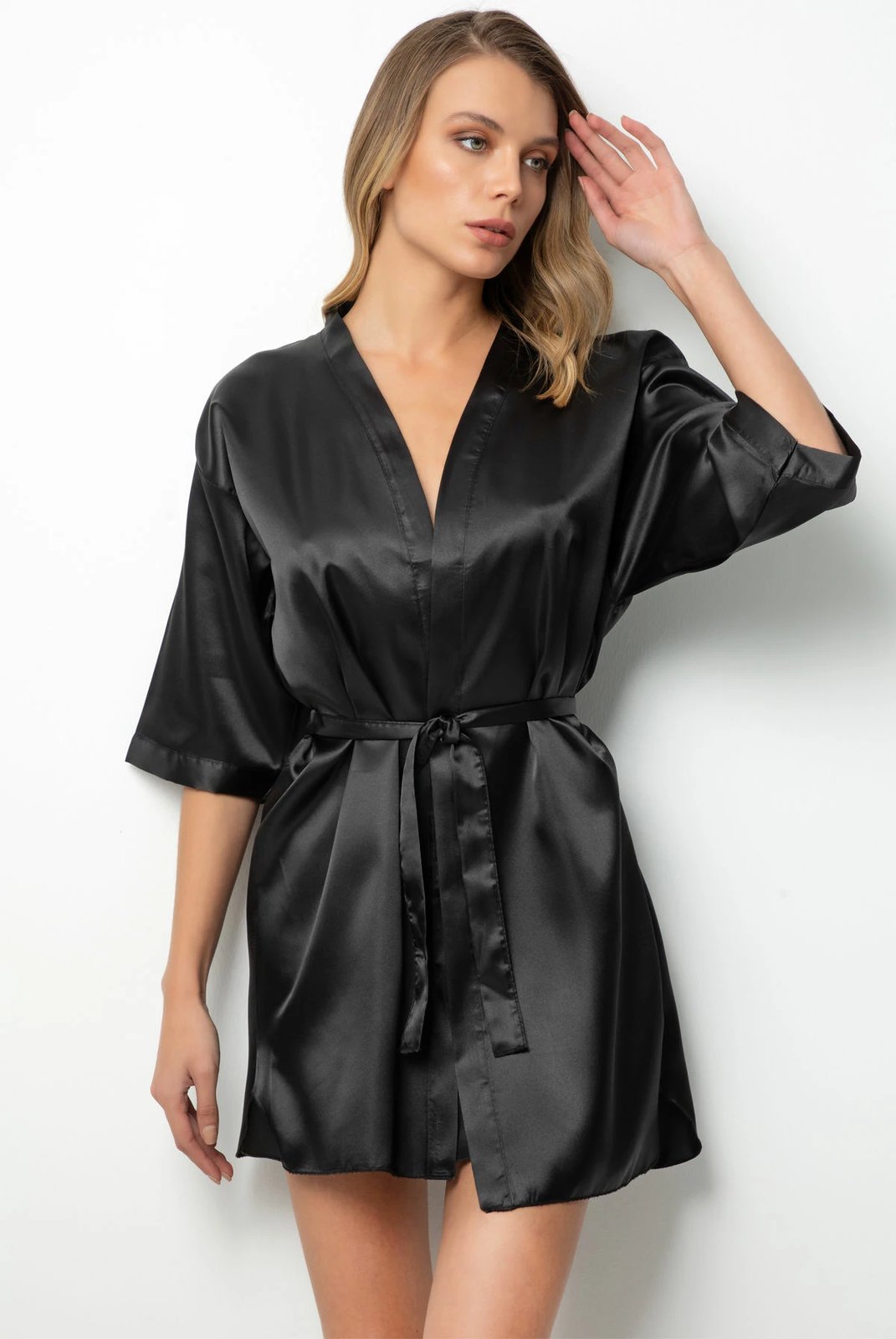 Rrobë mëngjesi Jumeon, e zezë, 001-018050