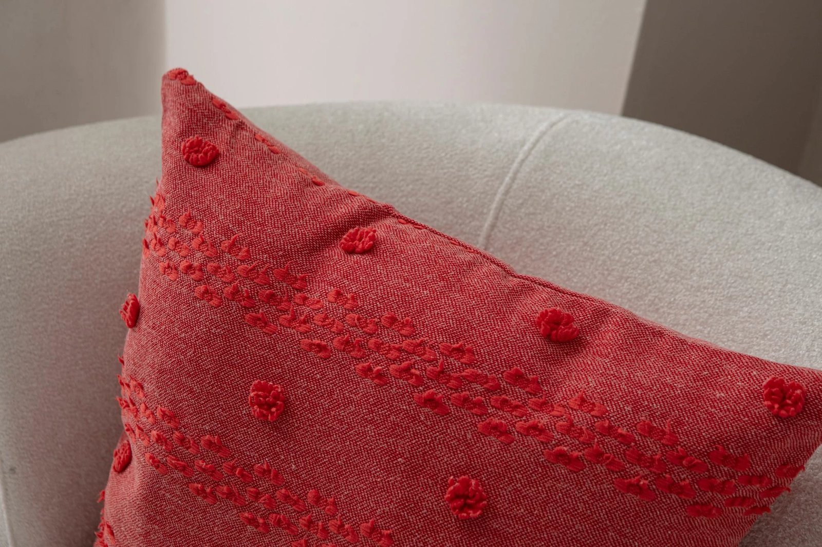 Jastëk dekorativ, ngjyrë e kuqe, Evila Originals, 43x43cm