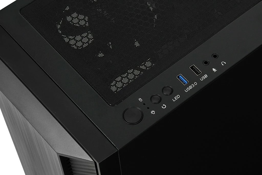 Kasë iBOX Cetus OCT 906, Midi Tower, ATX/Mini-ATX, 4 ventilatorë LED, xham i temperuar, e zezë