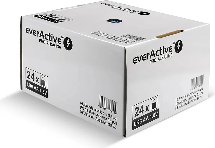 Bateri alkaline AA everActive PRO, LR6/AA, 96 copë (display)