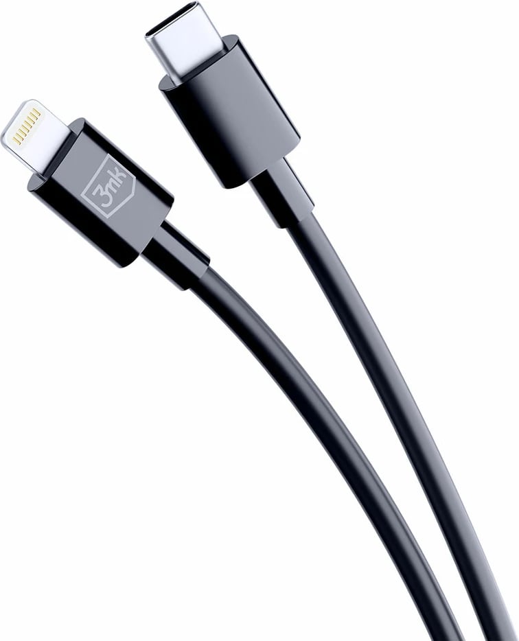 Kabllo USB-C në Lightning 3mk Hyper Cable, 1.2m, 20W, e zezë