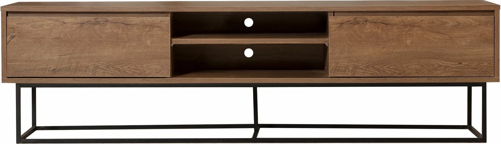 Komodë TV Hanah Home, Rodez 180, ngjyrë arre dhe e zezë