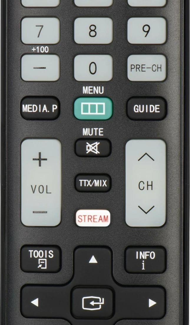 Telekomandë TV Hama 221060 me funksion mësimi, IR 1:1, butona që ndriçojnë, kompatibile Samsung, me bateri AAA, e zezë