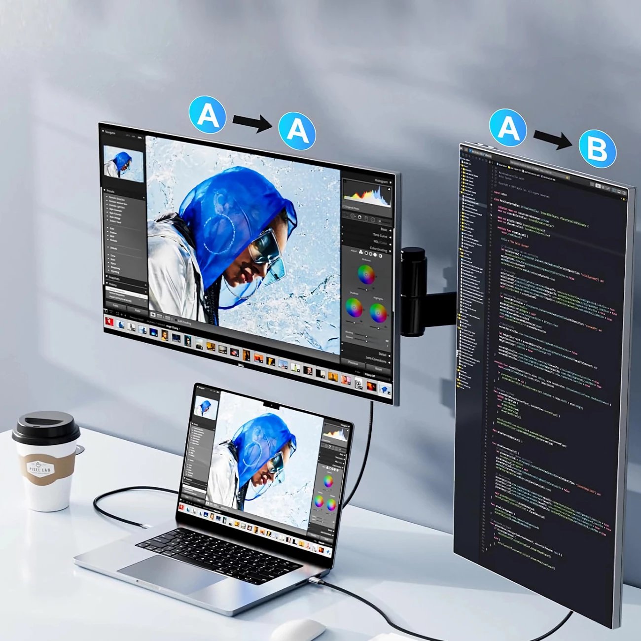 Kabllo USB-C në HDMI, Wozinsky WCCH-01, 4K 60Hz 1.8 m, e zezë