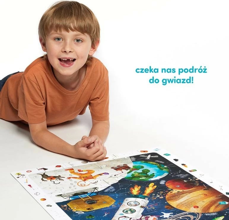 Puzzle edukativ CzuCzu Observation Space, 60 pjesë, me poster, shumëngjyrësh