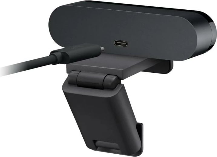 Webcam Logitech BRIO 4K 960-001746, autofocus, zoom dixhital 5x, 30fps 4K / 60fps 1080p, me mbulesë privatësie, e zezë/gri