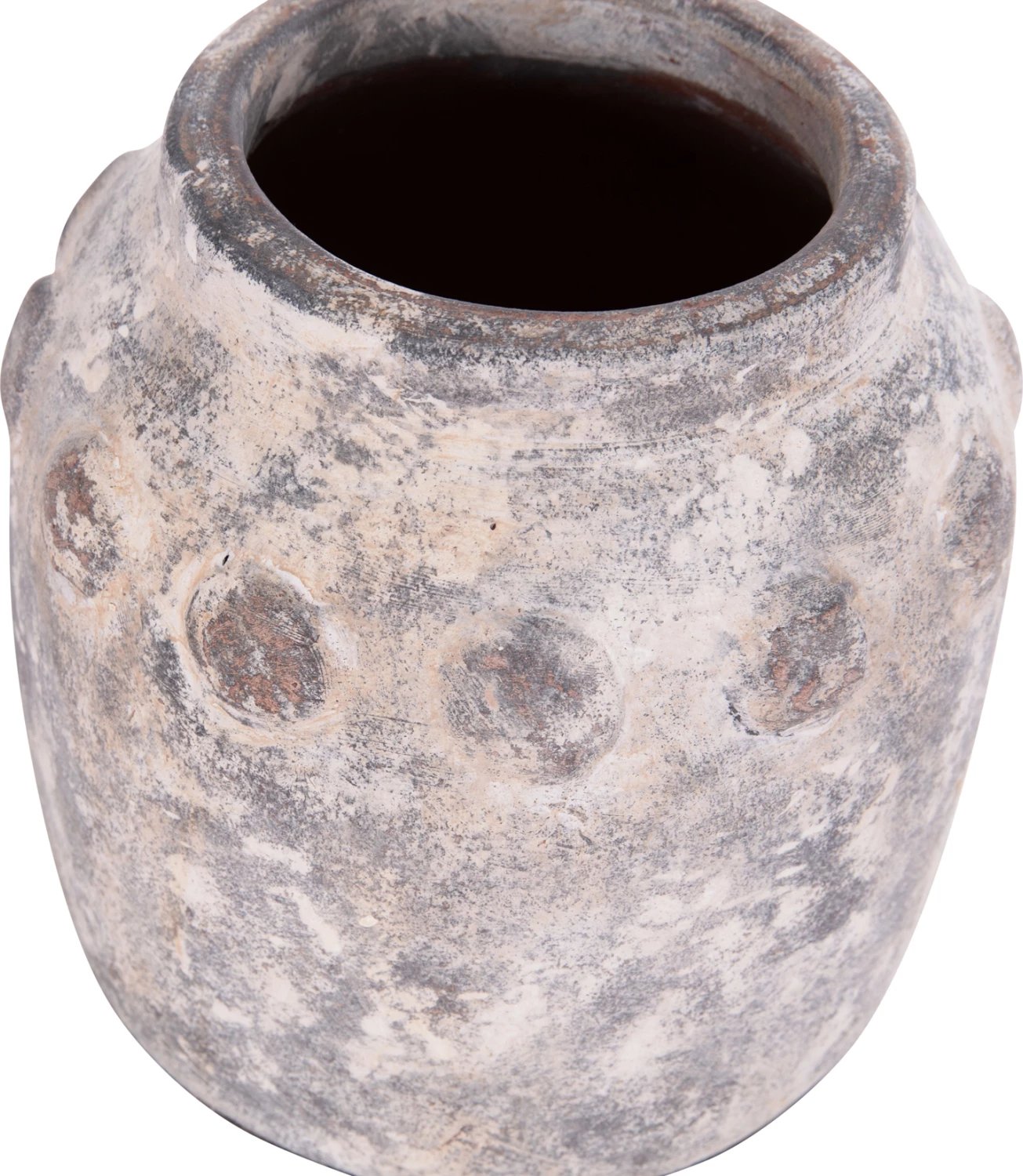 Vazo dekorative tavoline, terrakote, ngjyrë gri, VERMO FH4392, 20x19cm Vazo dekorative tavoline, terrakote, ngjyrë gri, VERMO FH4392, 20x19cm