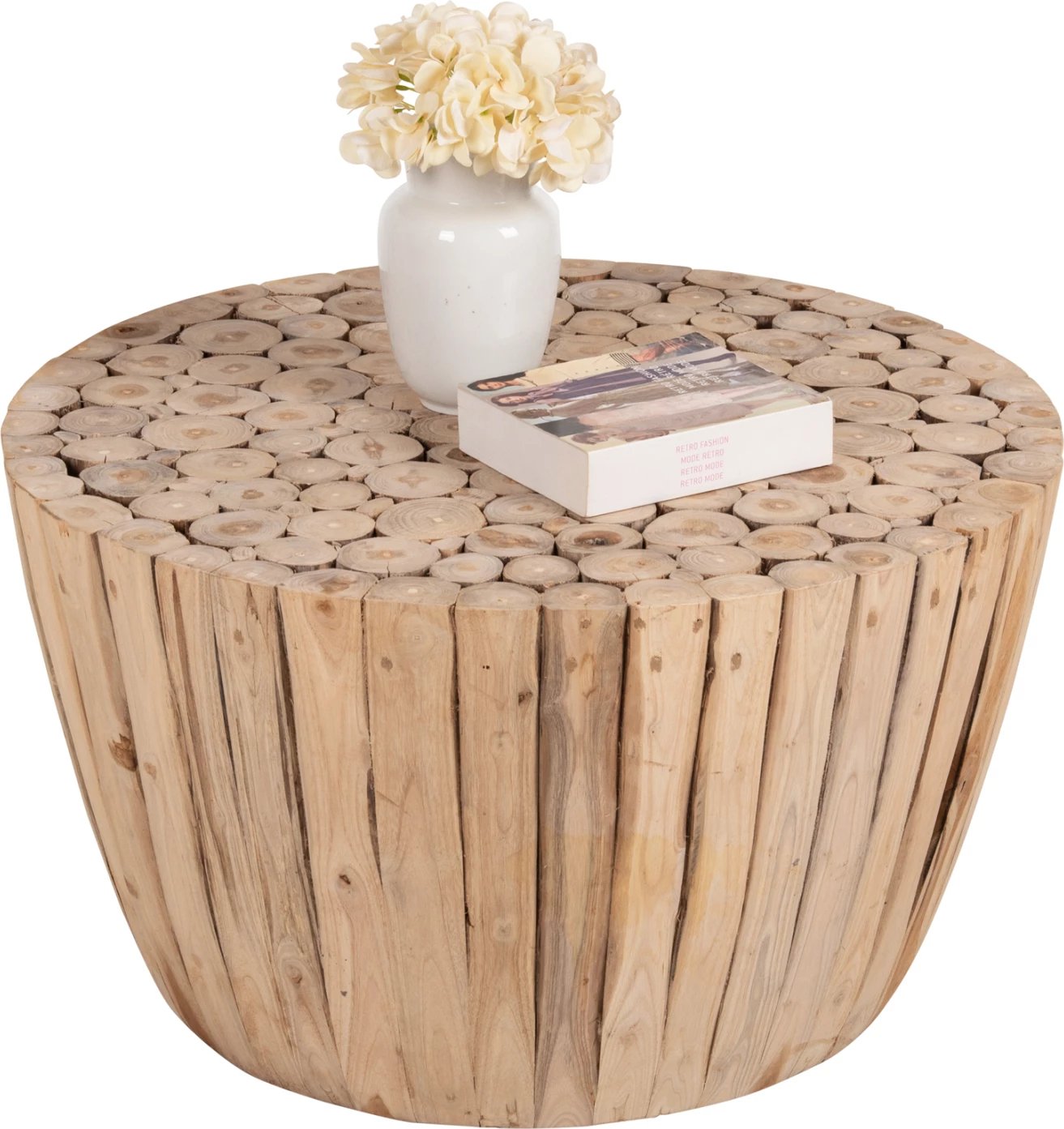 Tavolinë kafeje, dru tik natyral, FH9804, 80x46cm