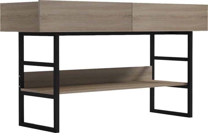 Konsolë Vien, ngjyrë sonoma-e zezë, 139x43x75.5cm