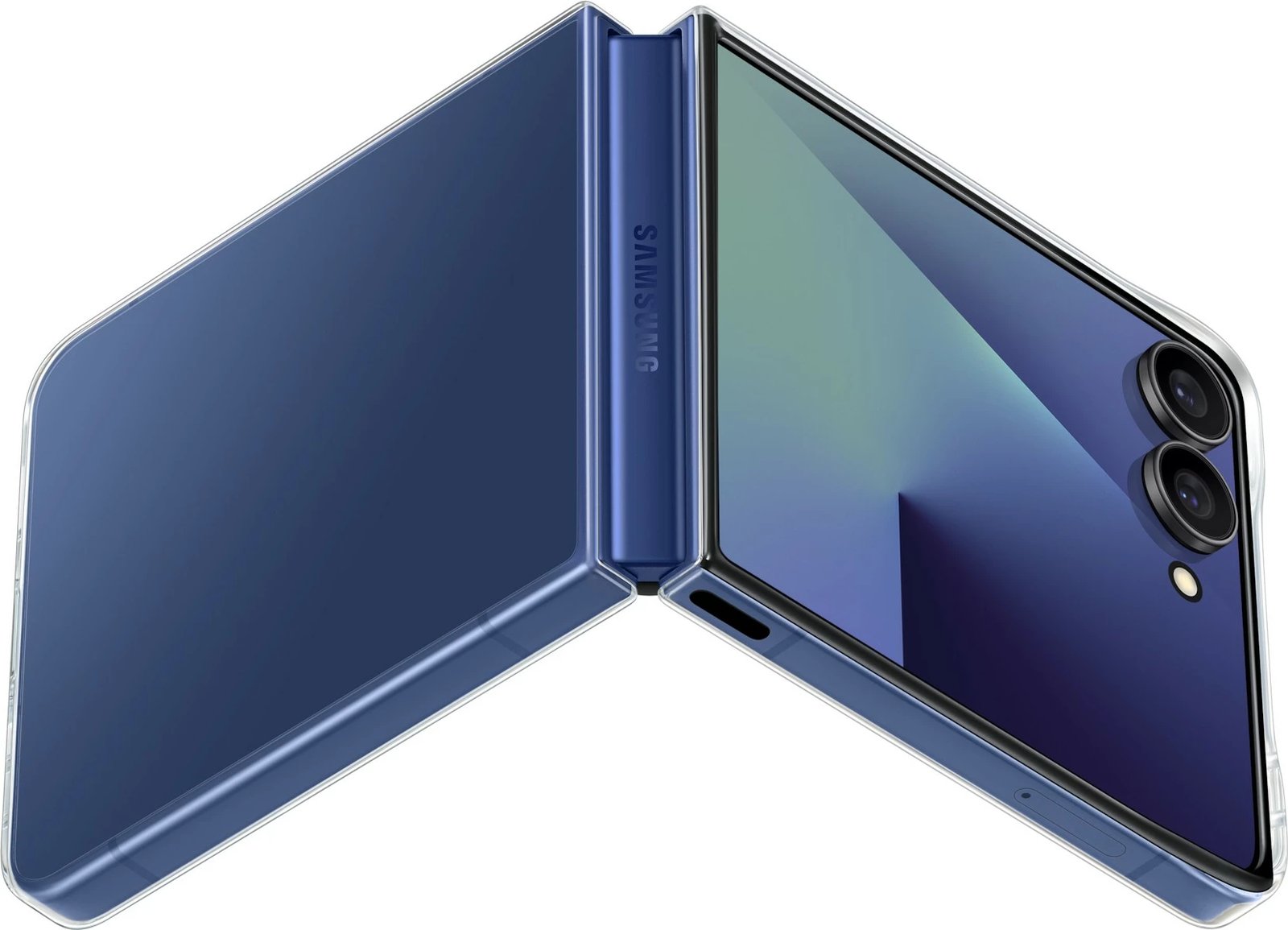 Mbështjellës Samsung Clear Case për Galaxy Flip7, transparent