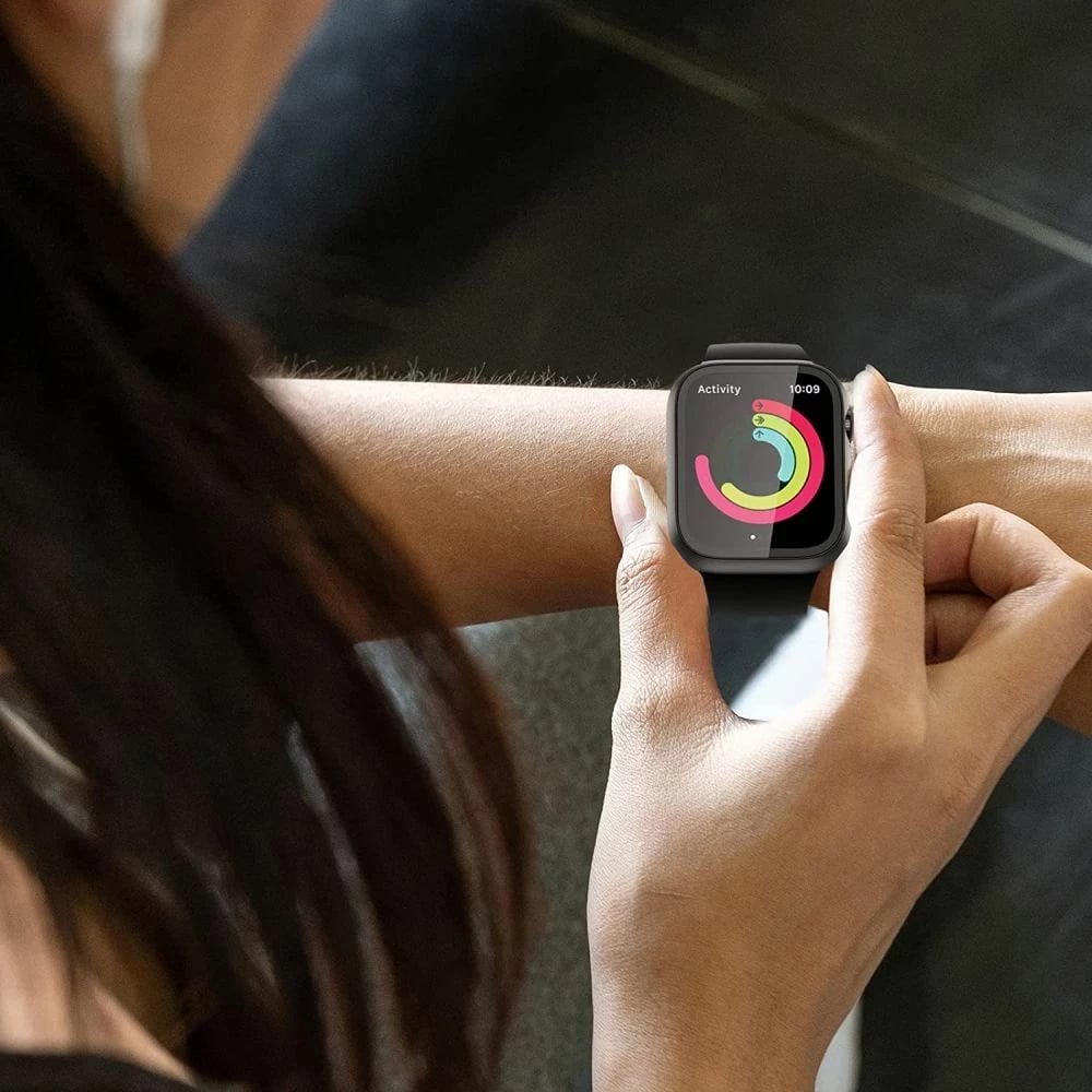 Mbështjellës Tech-Protect Defense360 për Apple Watch 7/8/9 45mm, Zi/Portokalli