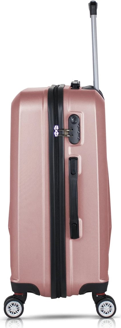 Set valixhesh (4 copë), ngjyrë rozë e artë, Zoozie Bags, 8244