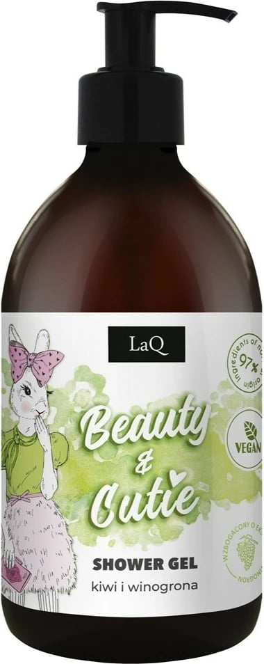 Xhel për dush për femra LaQ Beauty & Cutie Kiwi dhe rrush 500ml Xhel për dush për femra LaQ Beauty & Cutie Kiwi dhe rrush 500ml