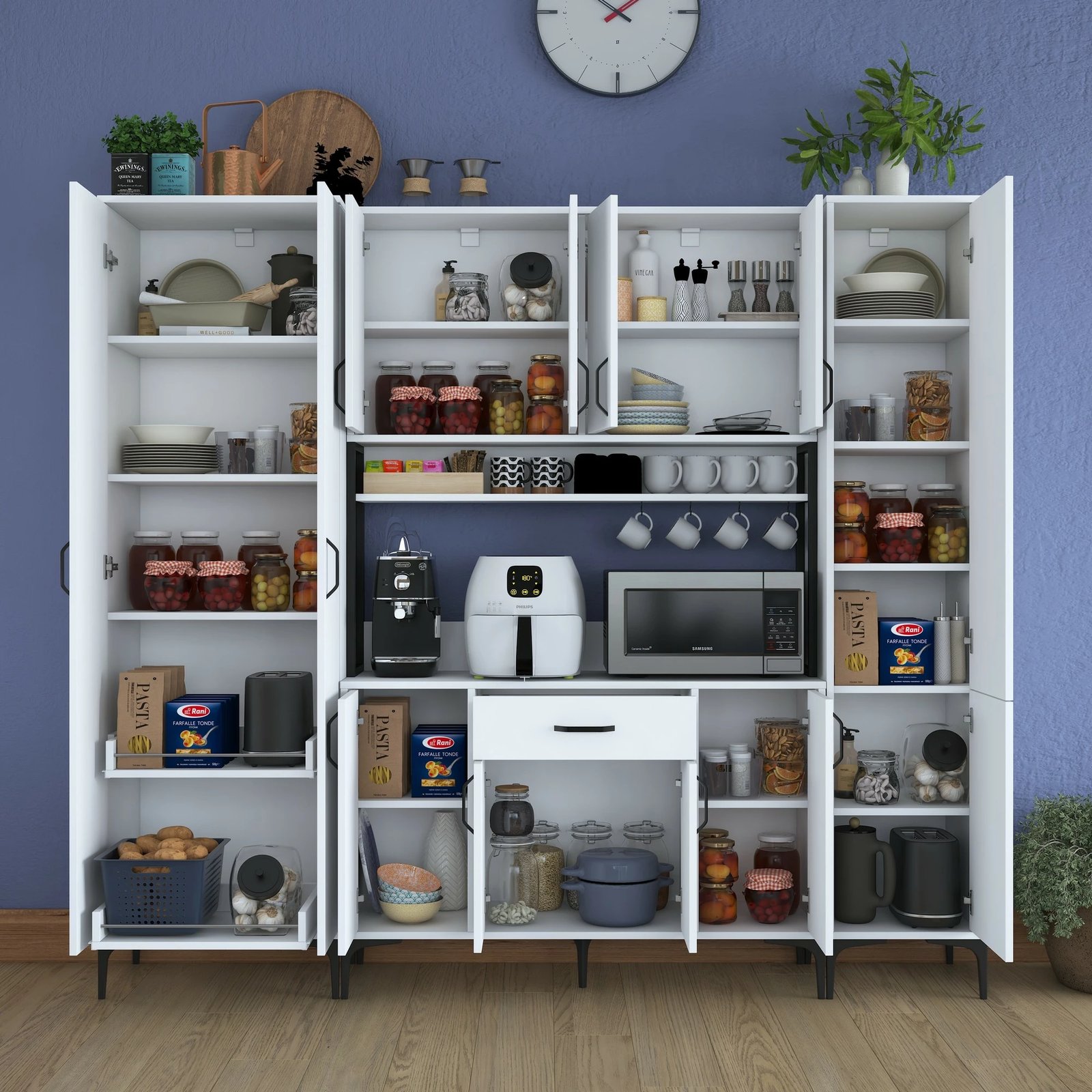 Dollap multifunksional Hanah Home, JE132 - 3053, ngjyrë e bardhë