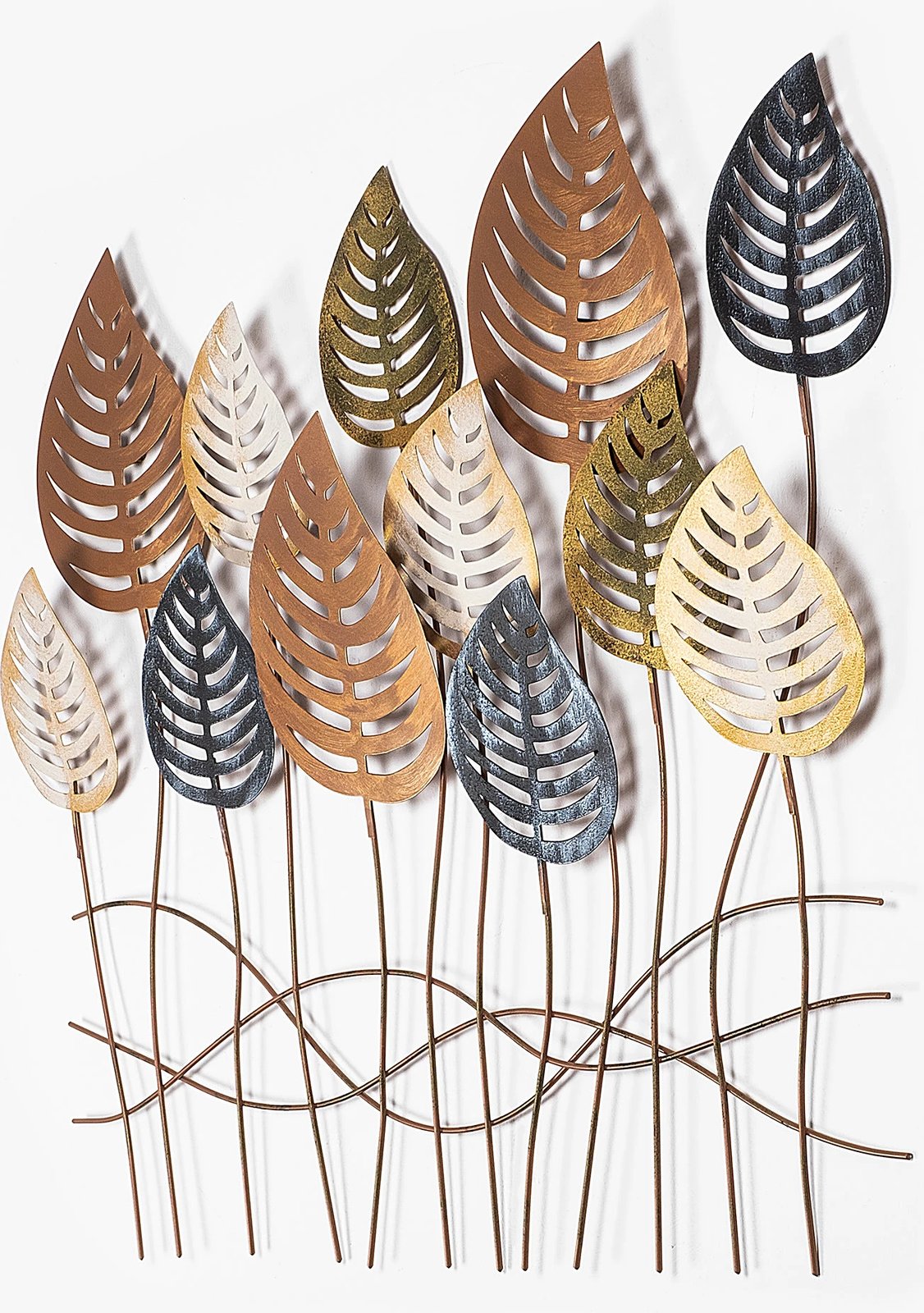 Aksesor dekorativ metalik për mur Wallity, ngjyrë lejla