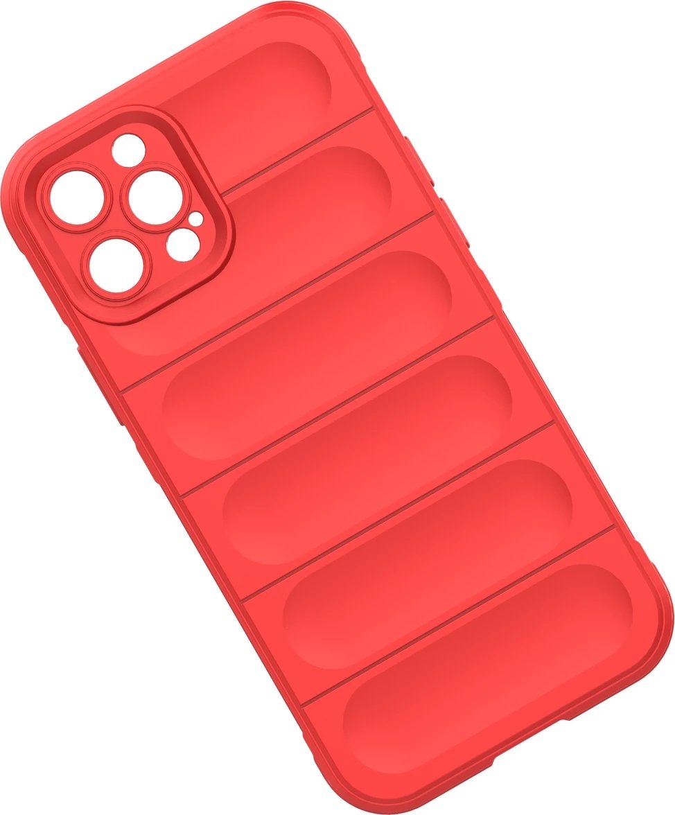 Mbështjellës Hurtel Magic Shield Case për iPhone 12 Pro, fleksibil, i blinduar, i kuq