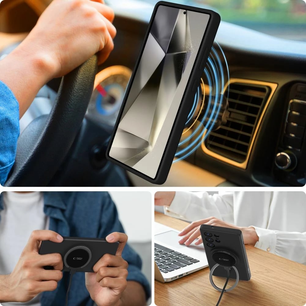 Mbështjellës Tech-Protect Liquid Silicone MagSafe për Samsung Galaxy S25 Ultra, Vjollcë