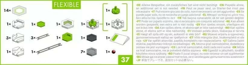 Set ndërtimi Gravitrax GO Flexible Ravensburger, 37 pjesë, plastikë