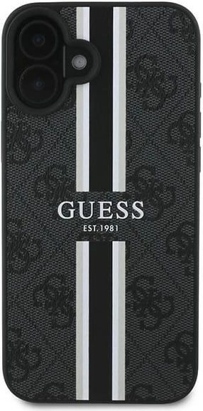 Mbështjellës Guess 4G Printed Stripes MagSafe për iPhone 16 Plus, i zi Mbështjellës Guess 4G Printed Stripes MagSafe për iPhone 16 Plus, i zi