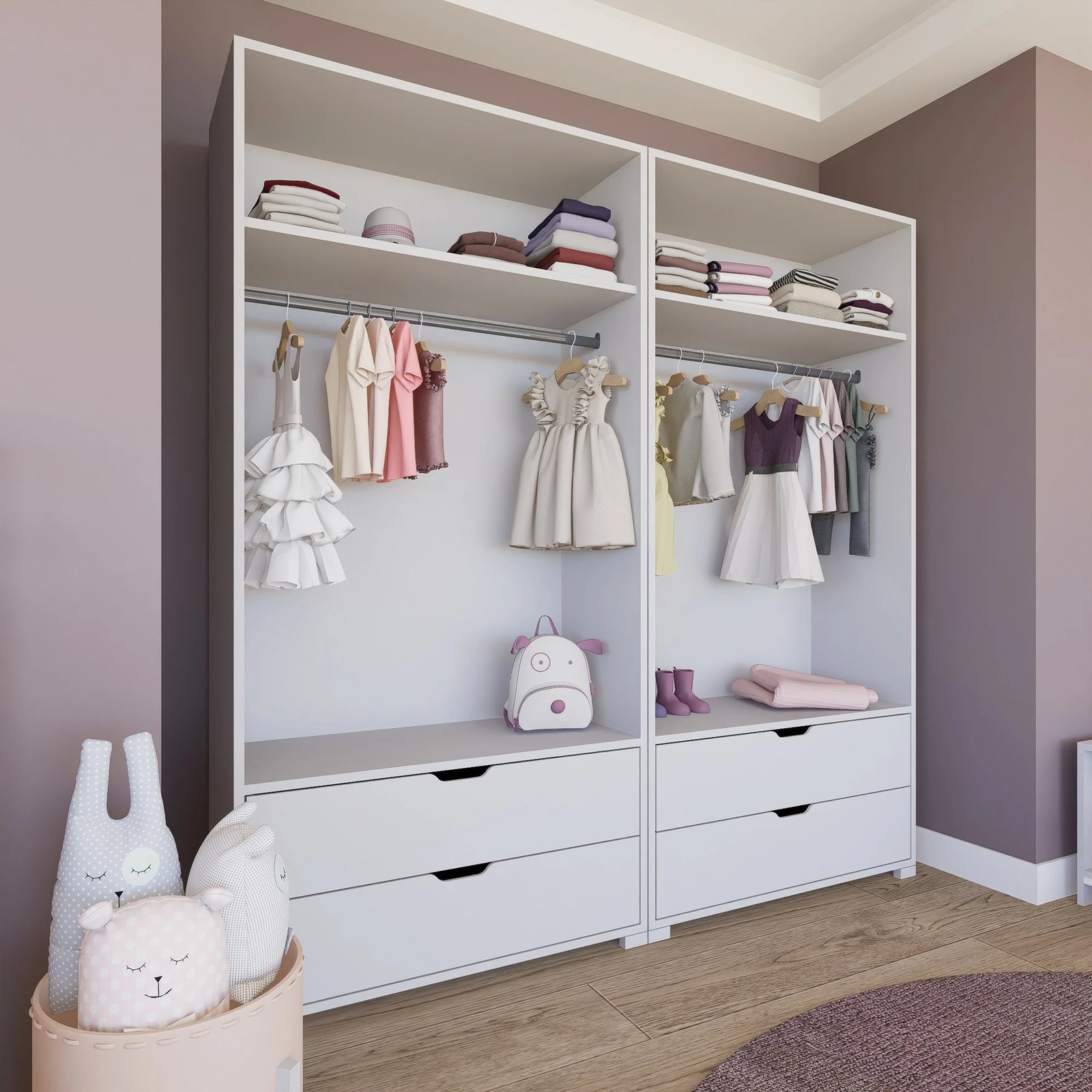 Dollap Skye Decor, ngjyrë e bardhë mat, Duru 1600-022