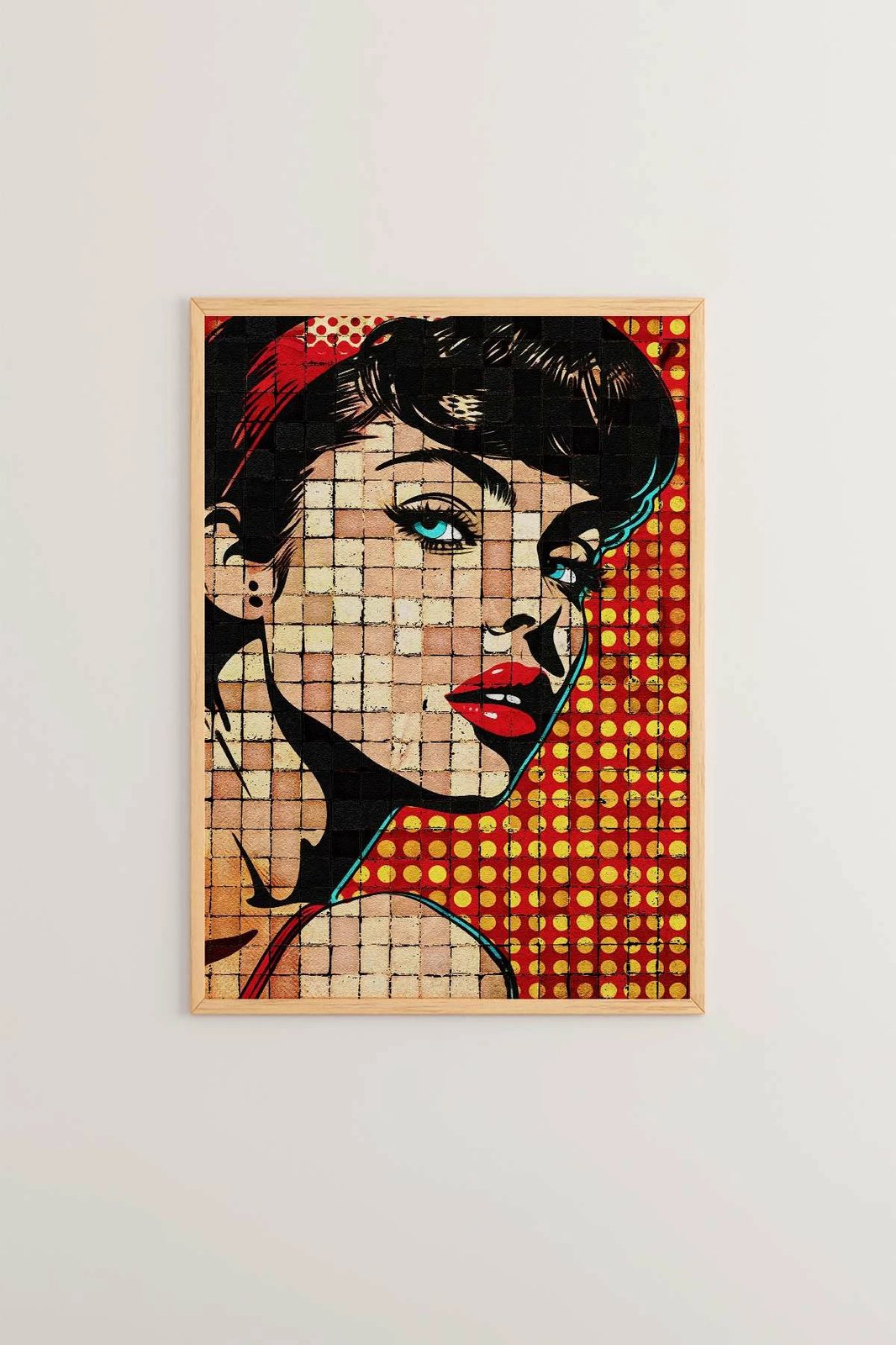 Pikturë dekorative me kornizë, Popmosaıc19, shumëngjyrëshe