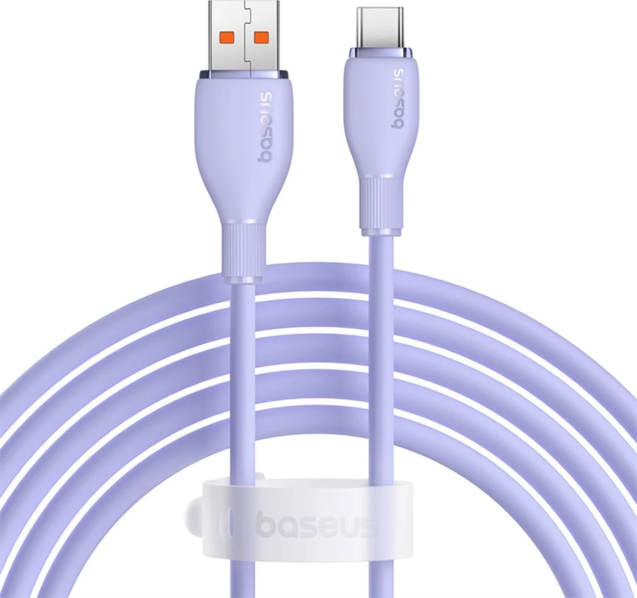 Kabllo Baseus Pudding USB-A në USB-C 2m, 100W, Vjollcë