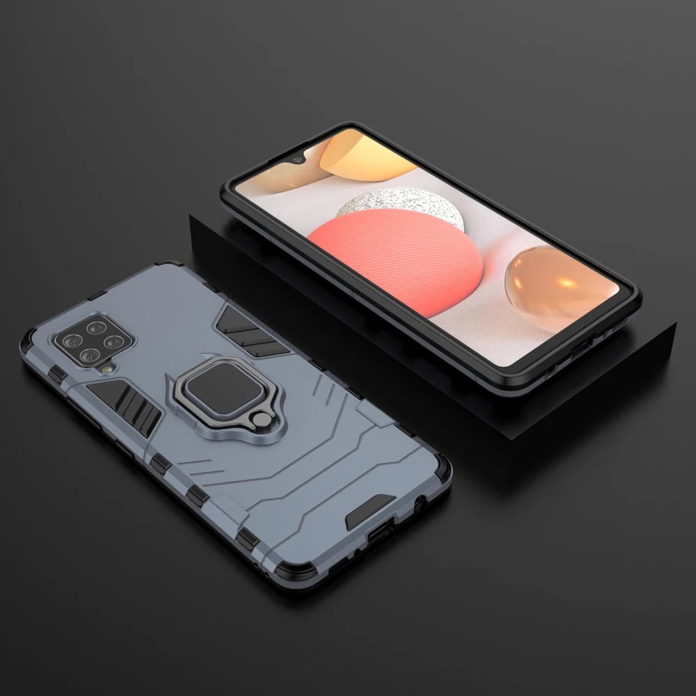 Mbështjellës Hurtel Ring Armor me këmbë, për Samsung Galaxy A42 5G, Blu