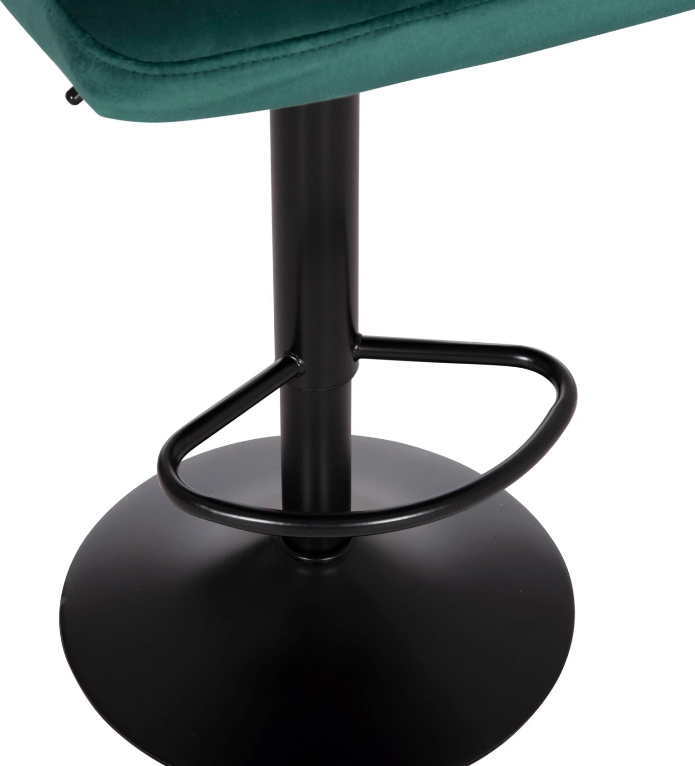 Karrige për bar rrotulluese DIANA, kadife jeshile cypress, metal i zi mat, 44x52x109cm, set prej 2 copë