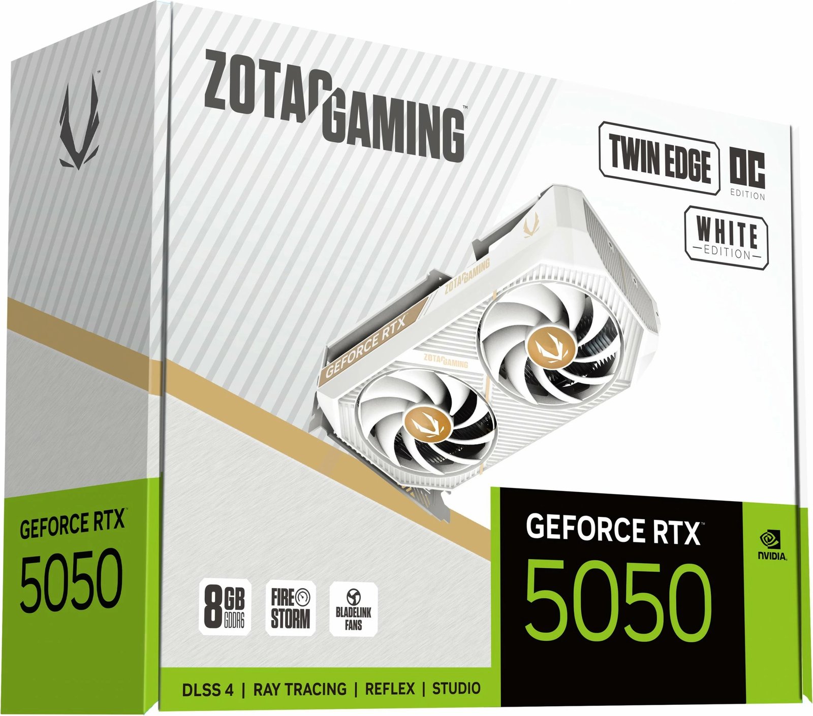 Kartelë grafike Zotac RTX 5050 Twin Edge OC 8GB GDDR6 e bardhë
