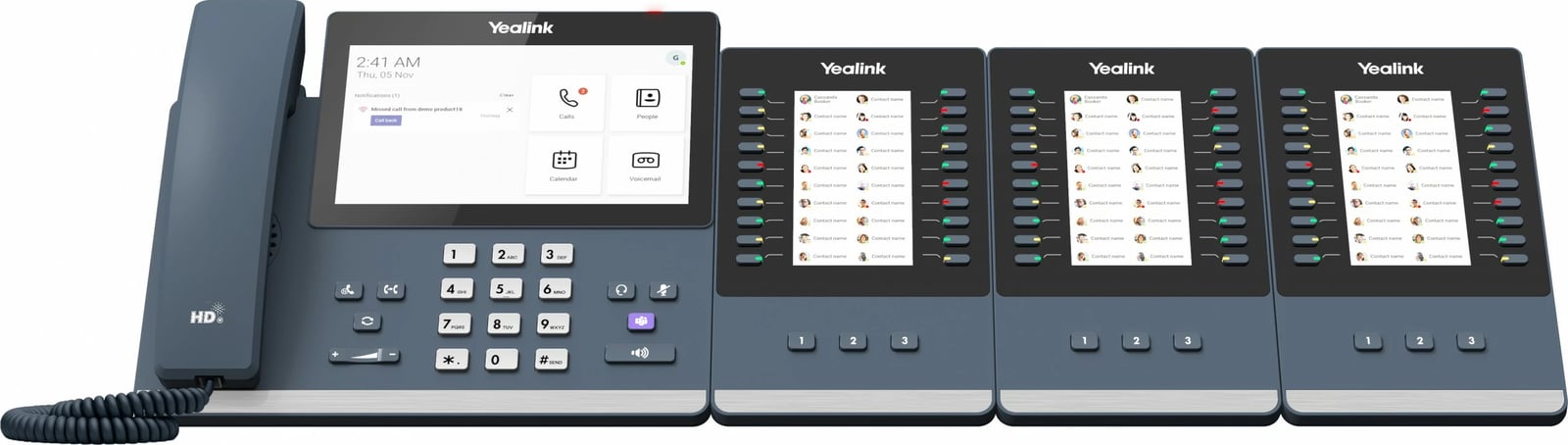 Telefon IP Yealink MP56, Ekipet, Ekran 7", Gri