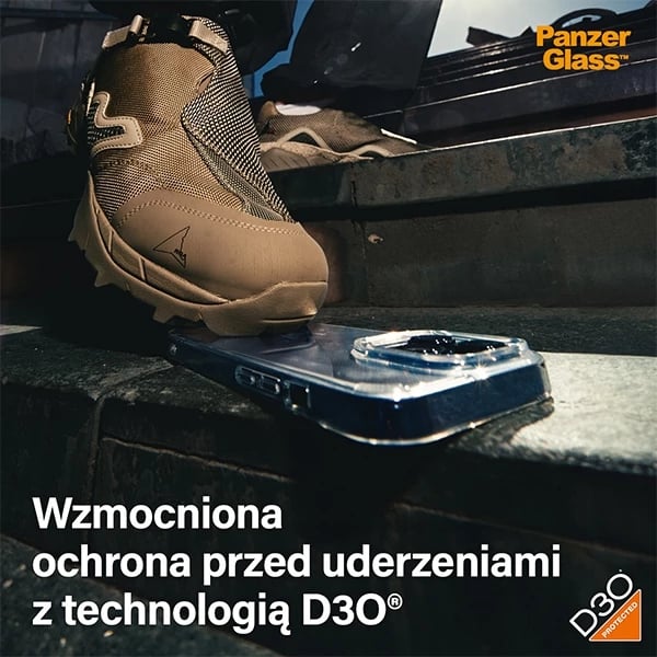 Mbështjellës PanzerGlass HardCase me D3O për iPhone 15 Pro, transparent