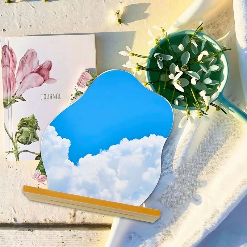 Pasqyrë make-up Hermia, transparente dhe kafe, SHY-AYN-001, 20x25x7cm