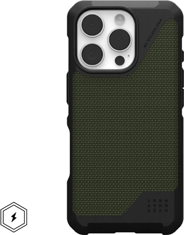 Mbështjellës Urban Armor Gear Metropolis LT për celular, Apple, 6.3", TPU, Olive