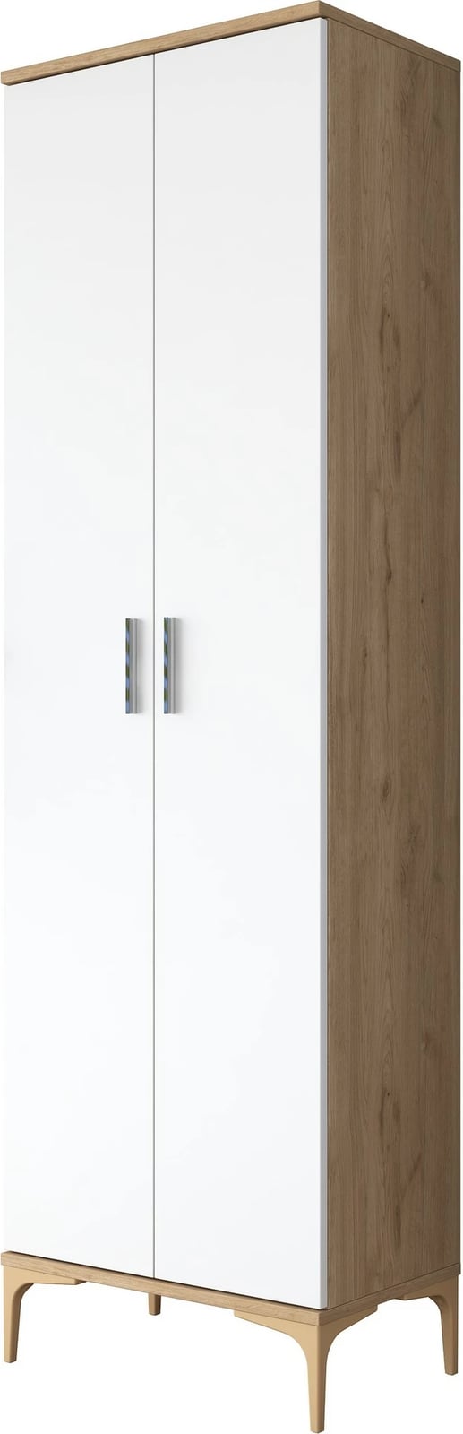 Dollap shumëpërdorimësh, ngjyrë arrë dhe e bardhë, JE102 - 2790