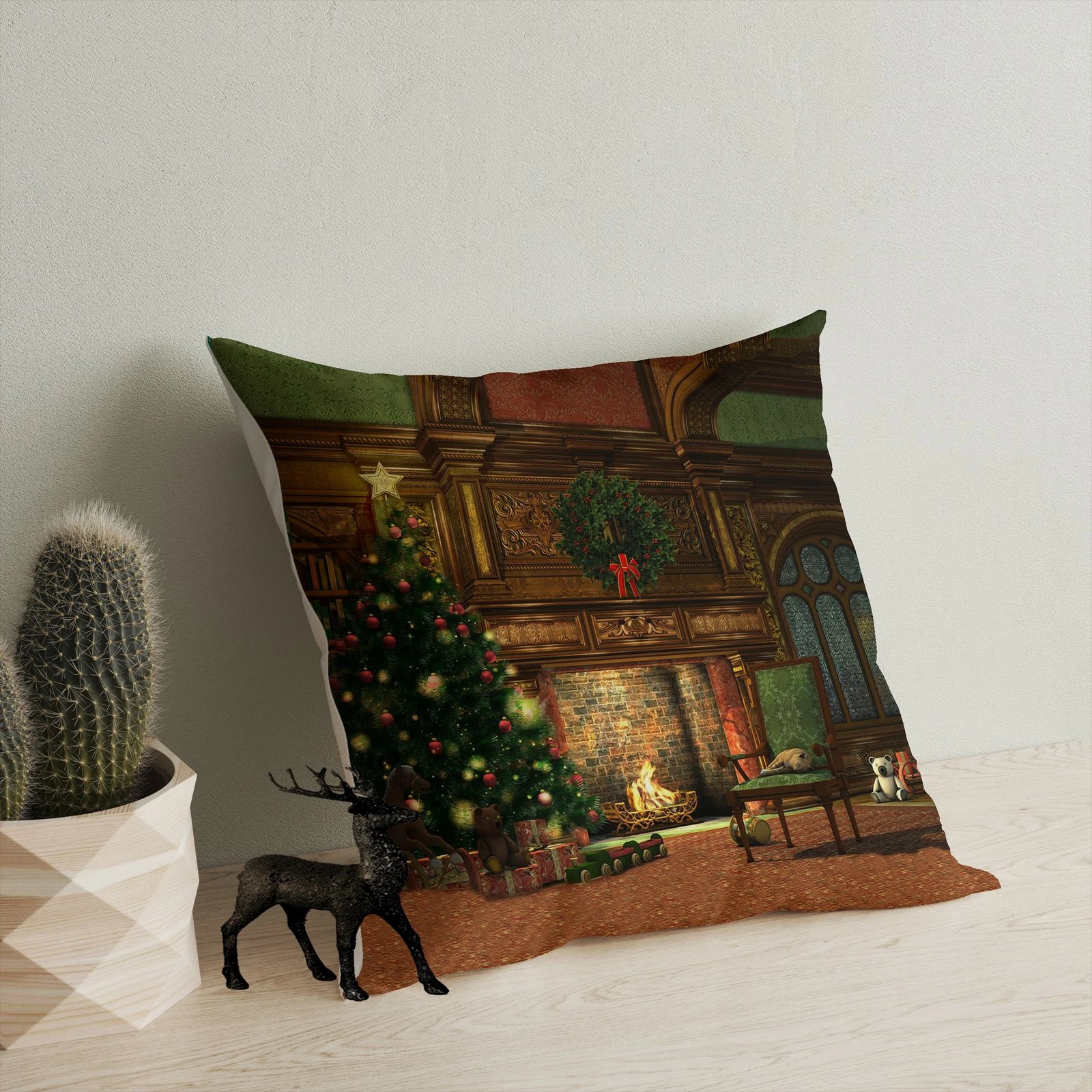 Jastëk dekorativ Aberto Design, A12938, shumëngjyrësh, 43x43cm