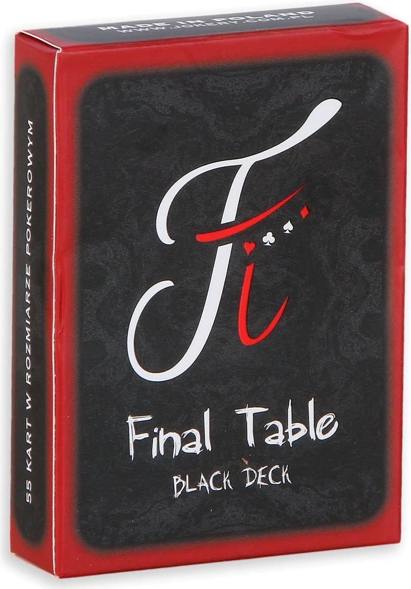 Letra loje Bicycle Final Table Black Deck, 55 copë, e zezë