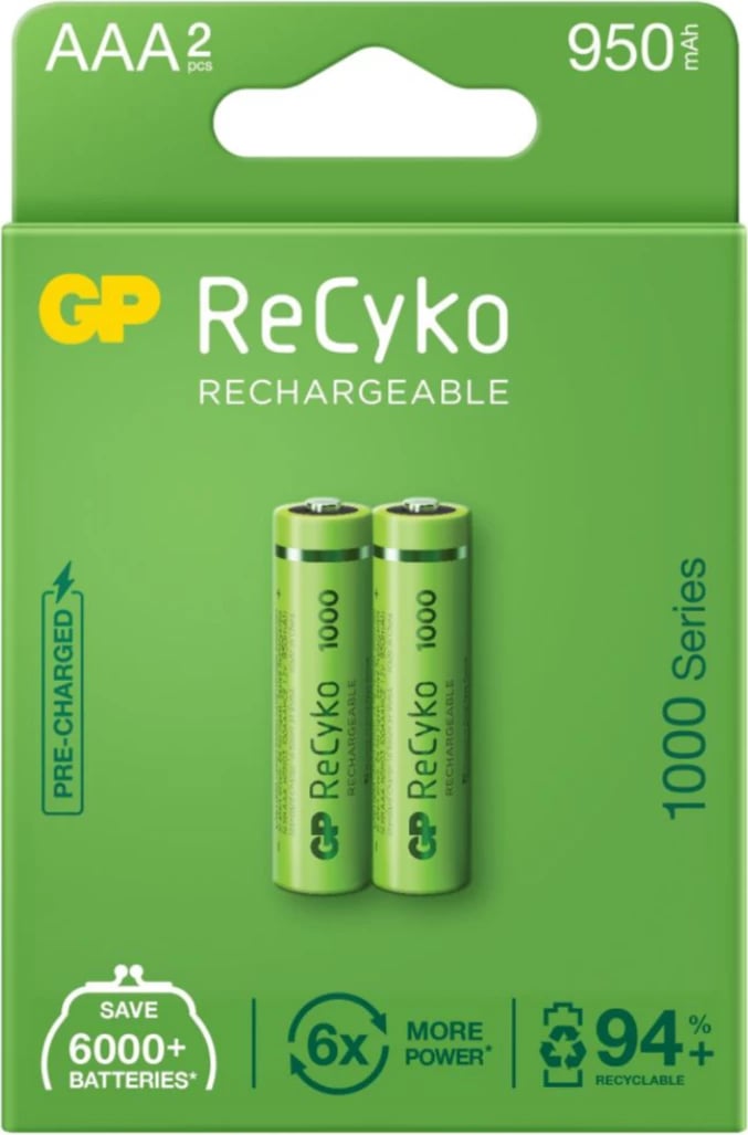 Bateri GP Recyko, Seria 1000, 950mAh