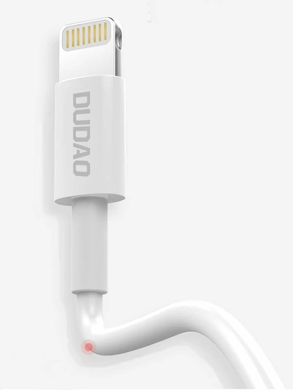 Kabllo Dudao L1L, USB në Lightning, 1m, 3A, Bardhë