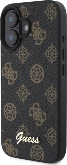 Mbështjellës Guess Peony Script MagSafe për iPhone 16, 6.1", i zi Mbështjellës Guess Peony Script MagSafe për iPhone 16, 6.1", i zi