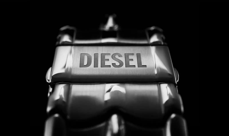 Orë dore për meshkuj DIESEL, argjendtë/blu