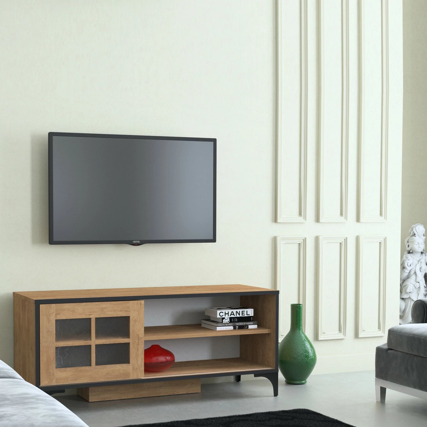 Komodë televizori Hanah Home, Revival 125, ngjyrë lisi