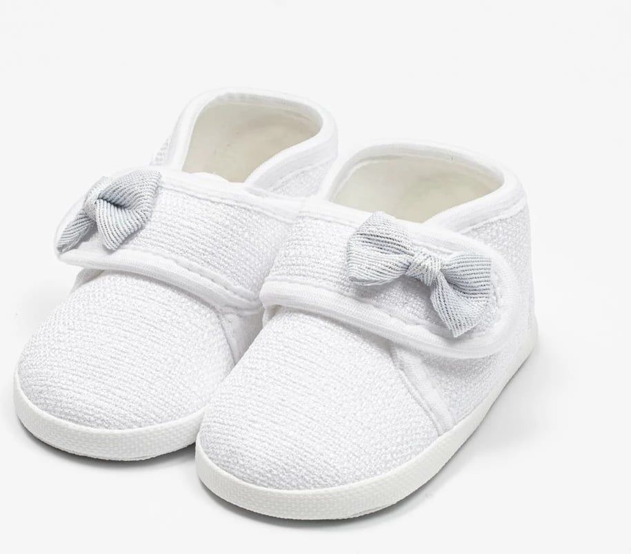 papuça bebe NEW BABY me fjongo, velcro, 12-18 m, e bardhë