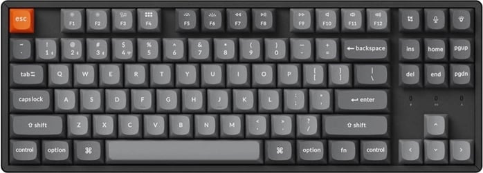 Tastierë mekanike wireless Keychron K8 Max, 87 taste, RGB, Brown Switch, e zezë