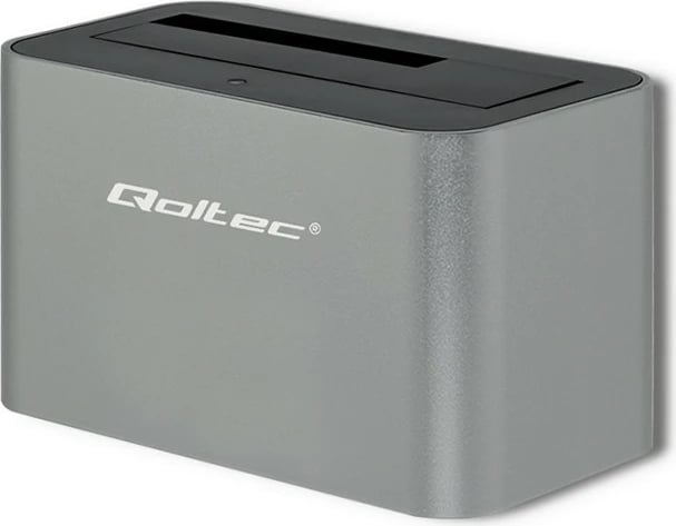 Stacion dokimi Qoltec 50315 për HDD/SSD 2.5"/3.5", USB 3.0, Argjend