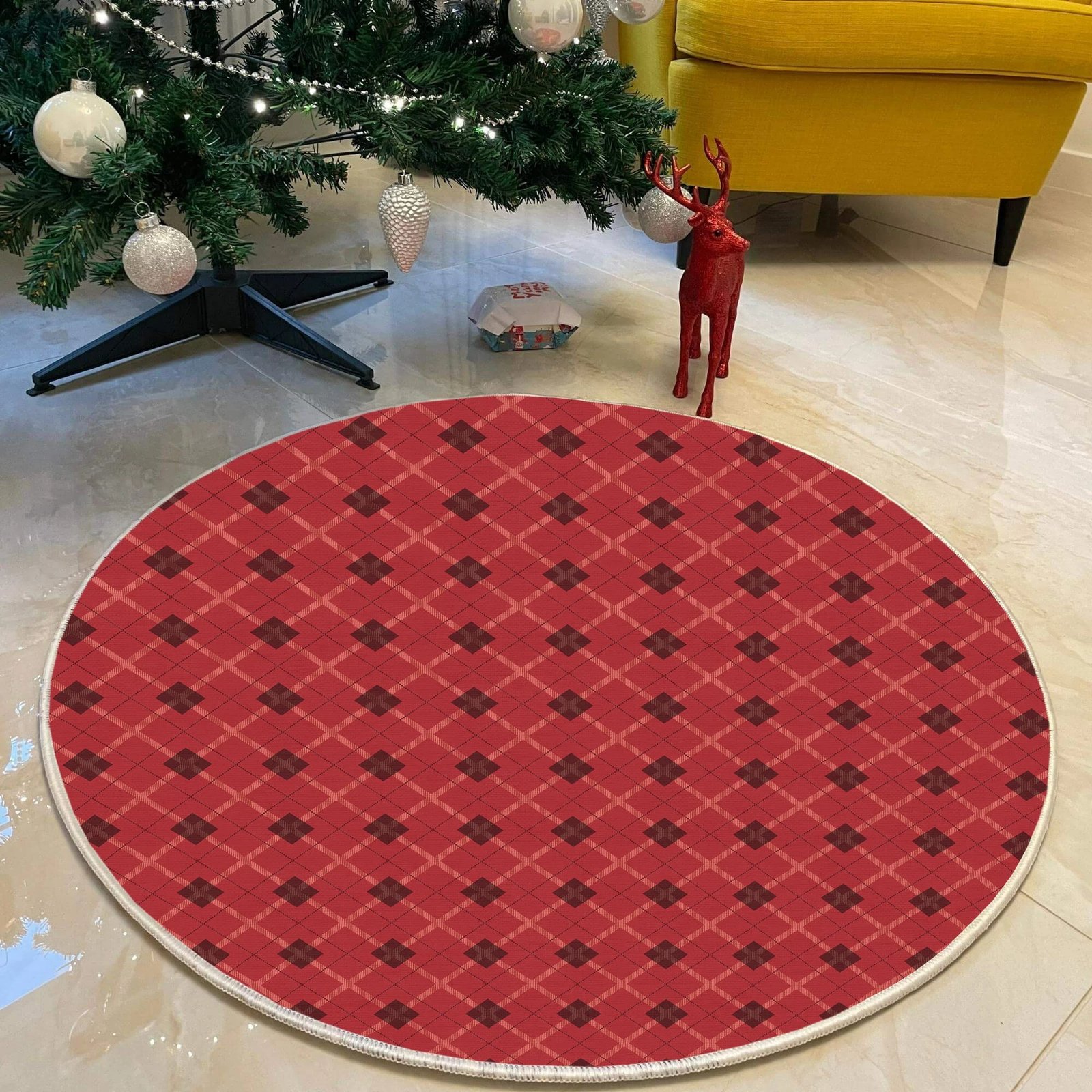 Qilim i rrumbullakët, i kuq e zi, Conceptum Hypnose, 130cm