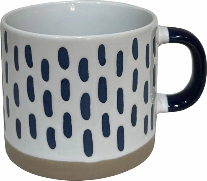 Filxhan Cozy, gur qeramike, bardhë, blu mesnate, bezhë, 9x9x8cm Filxhan Cozy, gur qeramike, bardhë, blu mesnate, bezhë, 9x9x8cm