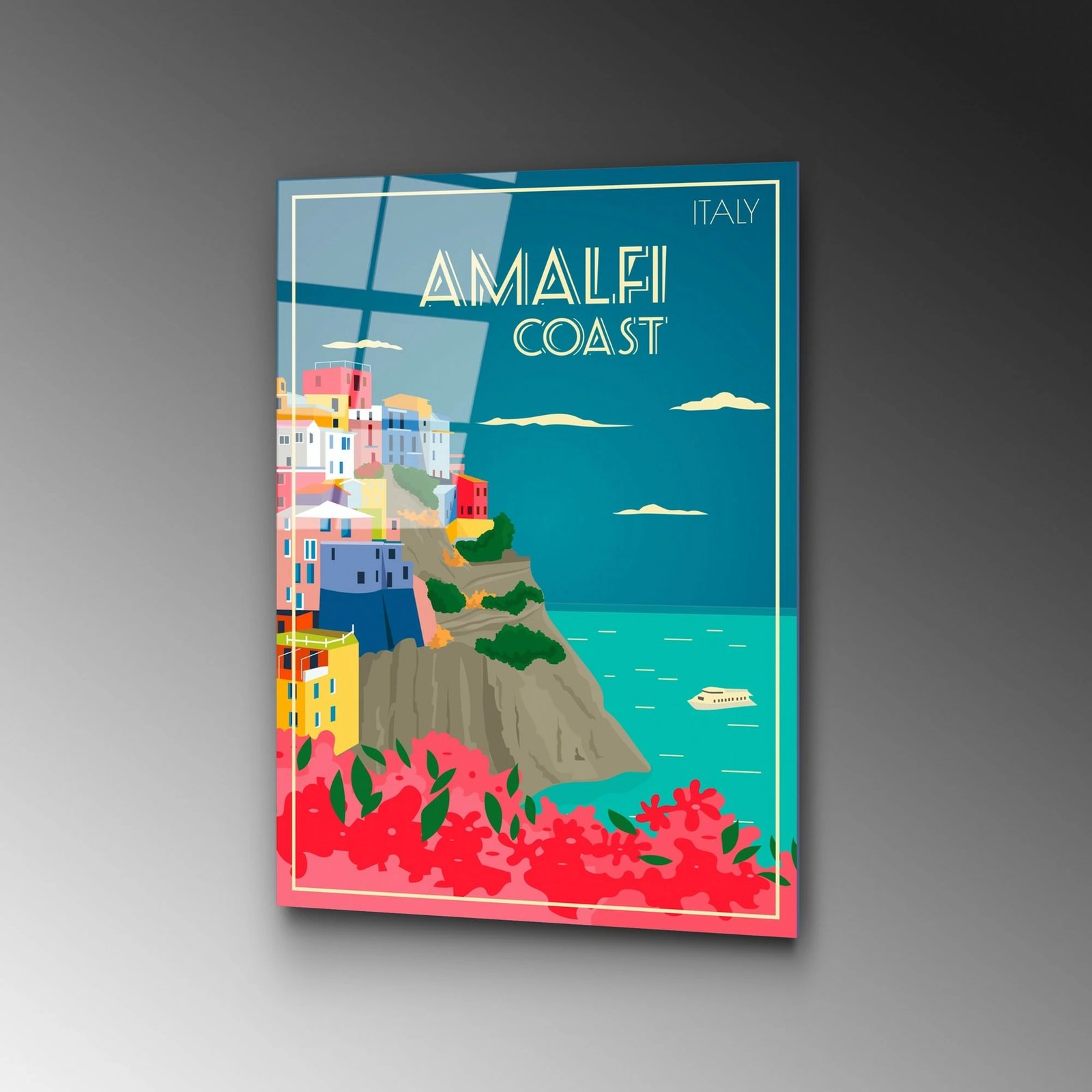 Pikturë dekorative prej xhami të temperuar, Wallity UV-1025, 30x45cm