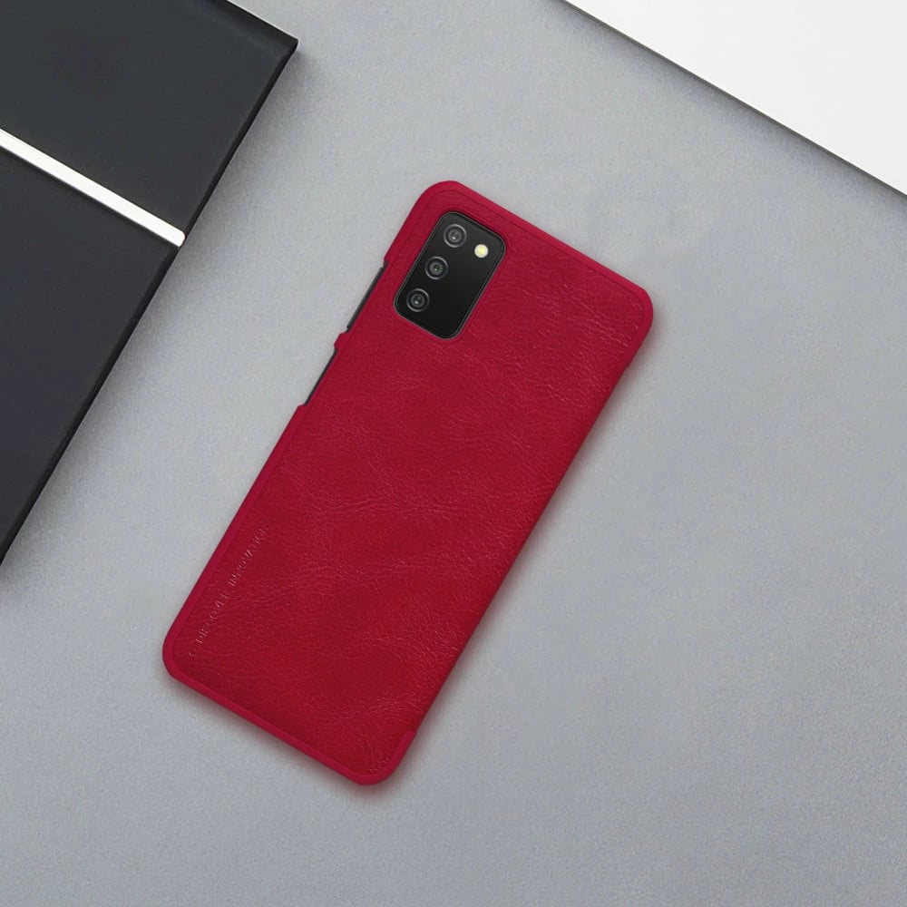 Mbështjellës Nillkin Qin për Samsung Galaxy A03s, lëkurë ekologjike, i zi